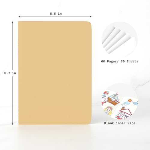 32 Pack Blank Notebook Journals Bulk