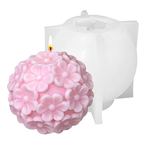 Chrysanthemum Ball Candle Soap Mold Daisy Flower Silicone Mold for Fondant