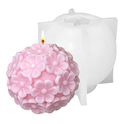 Chrysanthemum Ball Candle Soap Mold Daisy Flower Silicone Mold for Fondant