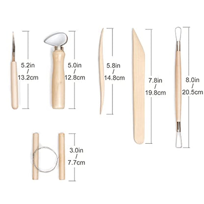Clay Tools 12PCS Pottery Clay Sculpting Tool Set