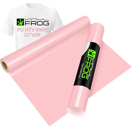 Pastel Pink Heat Transfer Vinyl Roll 12" x5ft Matte HTV Vinyl