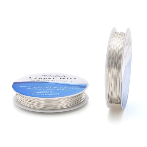 131 Feet Tarnish Resistant Silver Jewelry Copper Wire 20 Gauge