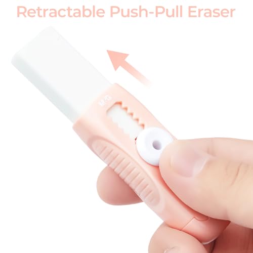 4 Pack Pencil Erasers Sliding Retractable Eraser (4 Count)