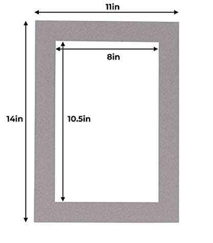 11x14 Mat for 8.5x11 Photo (25 Count)