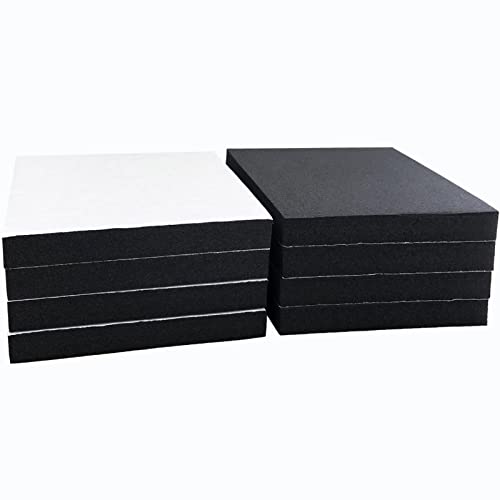8 Pcs Black Adhesive Foam Pads Closed Cell Foam Sheets 1 (8 Count)