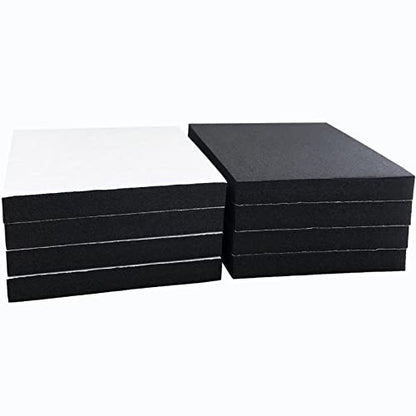8 Pcs Black Adhesive Foam Pads Closed Cell Foam Sheets 1 (8 Count)