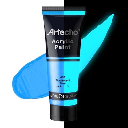 Fluorescent Blue Acrylic Paint 120ml (4.05 Fl Oz)