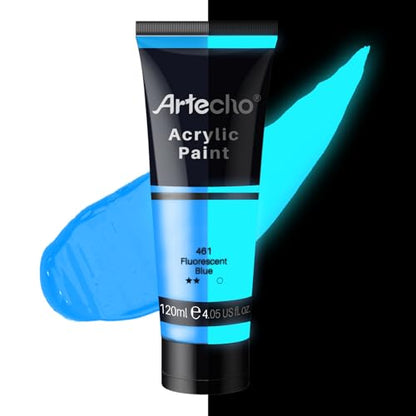 Fluorescent Blue Acrylic Paint 120ml (4.05 Fl Oz)