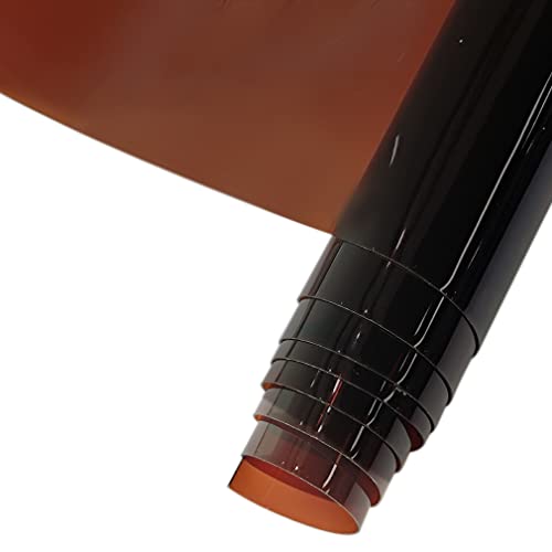 HYANG Darkbrown Transparent PVC Super Clear Holographic Vinyl Faux Leather Sheets 1 Roll 12" x 47"