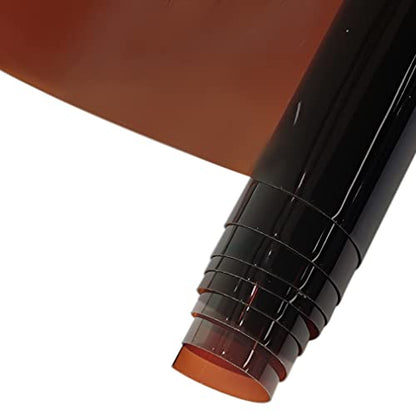 HYANG Darkbrown Transparent PVC Super Clear Holographic Vinyl Faux Leather Sheets 1 Roll 12" x 47"