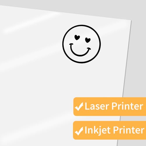 50 Sheets Clear Sticker Paper for Inkjet & Laser Printer