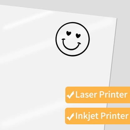 50 Sheets Clear Sticker Paper for Inkjet & Laser Printer