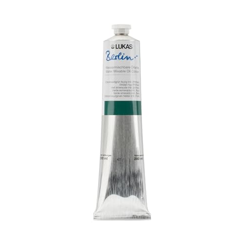 Berlin Pro Artists Water Mixable Oil Paint 200 ml Tube Viridian Hue (6.7628 Fl Oz)