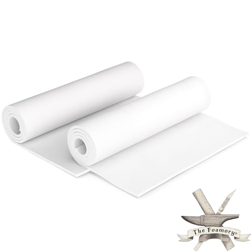 Foamory 2 Pack 8mm Thick 14x39 inch White EVA Cosplay Craft Foam Sheets