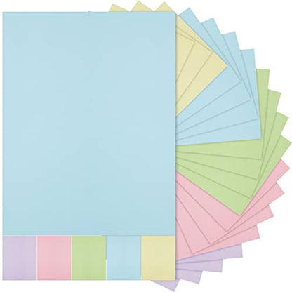 100 Sheets 5 Shades Cardstock Paper (100 Count)