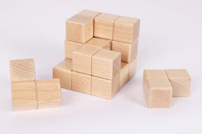 TOWO Large Wooden Soma Cube Puzzle