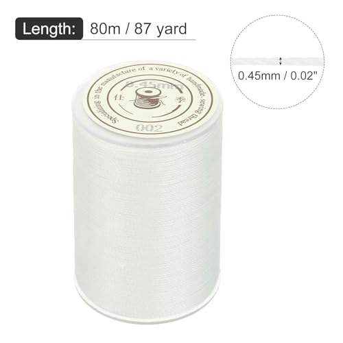 Waxed Cord 0.45mm Waxed Thread 87 Yard Wax String Leather Cord for Bracelet Making