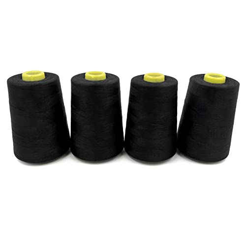 4 Cones of 3000 Yards Each Spool Thread for All Purpose Sewing (12000 Foot)