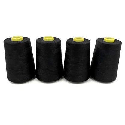 4 Cones of 3000 Yards Each Spool Thread for All Purpose Sewing (12000 Foot)