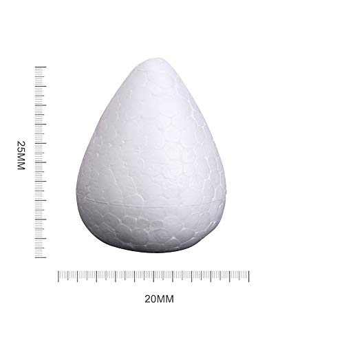 80 Pieces Fondant Flower Forming Holders Oval Foam Flower Modeling Support Sugar Fondant Flowers Making Accessories for DIY Sugarcraft Baking Art (80 Count)