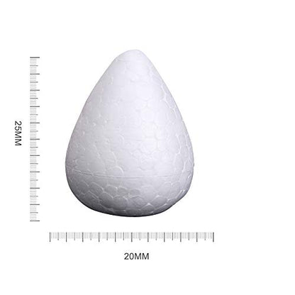 80 Pieces Fondant Flower Forming Holders Oval Foam Flower Modeling Support Sugar Fondant Flowers Making Accessories for DIY Sugarcraft Baking Art (80 Count)