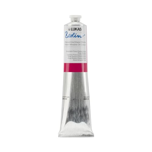 Berlin Pro Artists Water Mixable Oil Paint 200 ml Tube Rose Madder (6.7628 Fl Oz)