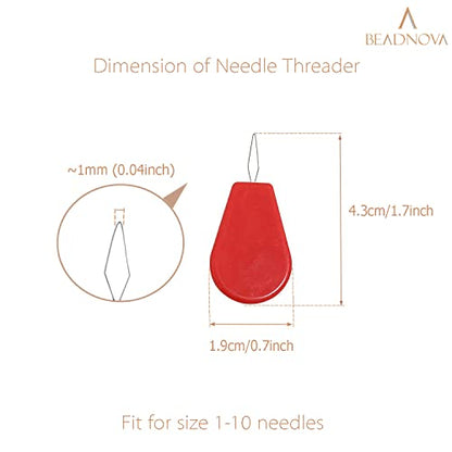 Embroidery Needle Threader Tool 5pcs Plastic Wire Loop Sewing Machine Needle Threader for Hand Sewing Cross Stitch Craft Knitting Quilting (5 Count)