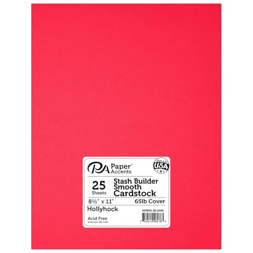 PA Paper Accents Stash Builder Cardstock 8.5" x 11" Hollyhock