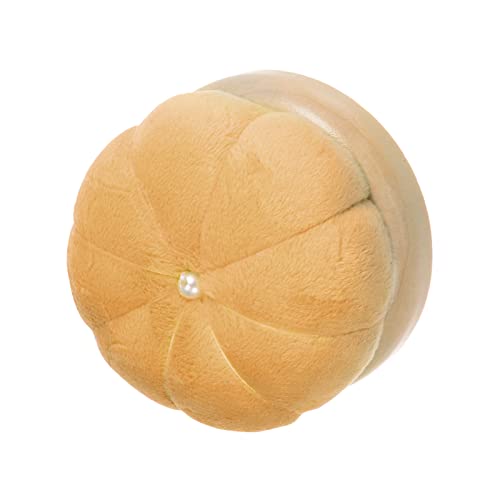 Wooden Base Needle Pincushions Japanese Style Pin Cushions Round Pin Cushion Needle Holder for Sewing Quilting Needlework DIY Crafts