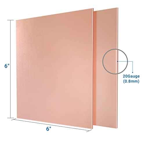 2 Pieces 99.9% Pure Copper Sheet (2 Count)