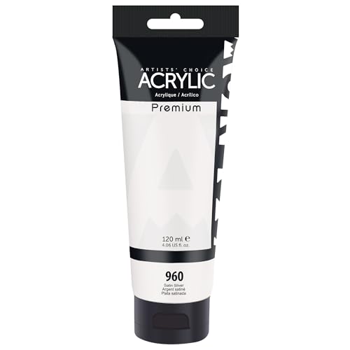 Satin Silver Acrylic Paint (4 Fl Oz)