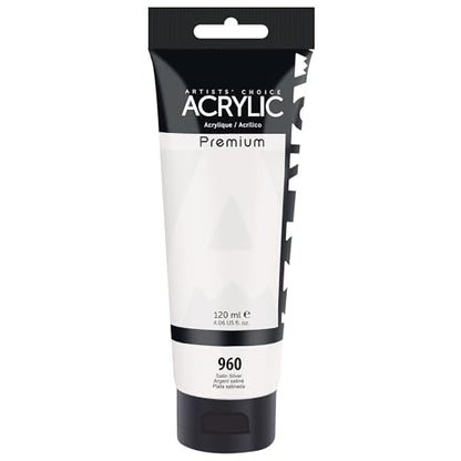 Satin Silver Acrylic Paint (4 Fl Oz)
