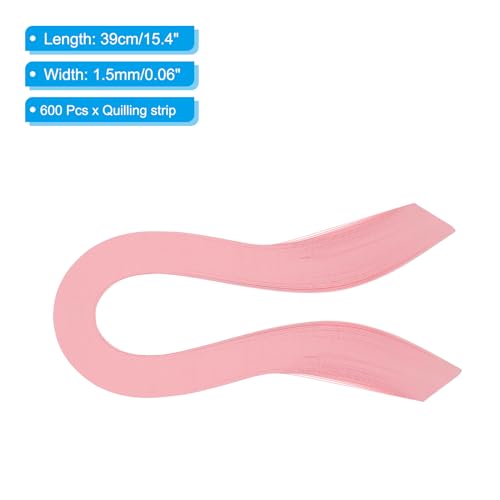 Quilling Strips Paper 600pcs 1.5mm 39cm Origami Paper Quilling Kits for Art DIY Hand Craft Christmas