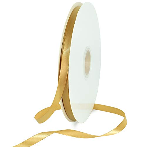 100yds 3 8 Inch Gold Satin Ribbon for Craft Gifts Wrapping (300 Foot)