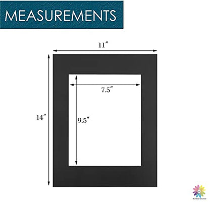 Mat Board Center 10 Pack 11x14 Photo Mats for 8x10 Picture