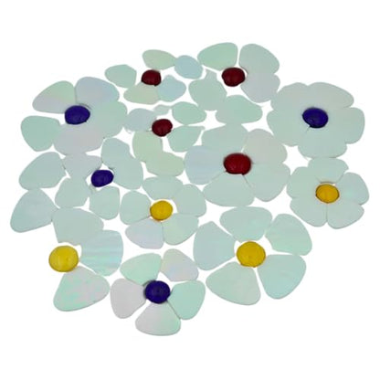 Iridescent Flower Mosaic Tiles