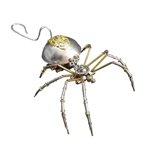 Steampunk Mechanical Insect Spider 3D Metal Puzzle Model Kits 150+ Parts No Glue Build Unique Desk Decor Christmas & Birthday Gift for Men Adults (10 Count)