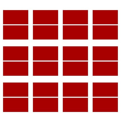 Laser Engraving Blank Red ABS Double Color Plastic Sheet (12 Count)
