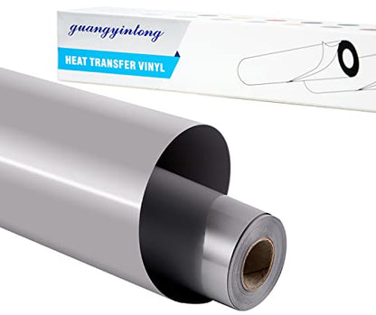 Gray Heat Transfer Vinyl HTV Rolls (8 Foot)