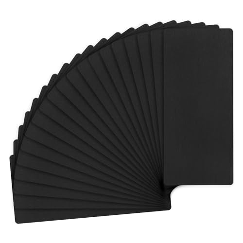 20 Pack Anodized Aluminium Laser Engraved Mount Metal Plate 2x1x0.04 Inch Engraver Blank Anodized Aluminum Sheets for DIY Laser Printing (20 Count)