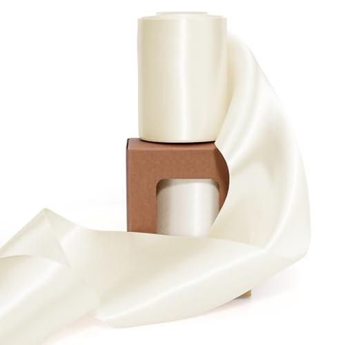 Ivory Satin Ribbon 3 Inch x 10 Yards Double Faced