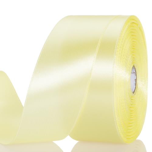 1 1 2 Inch Baby Maize Solid Satin Ribbon for Gift Wrapping