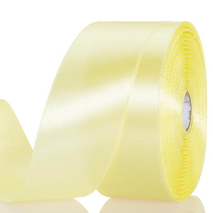 1 1 2 Inch Baby Maize Solid Satin Ribbon for Gift Wrapping