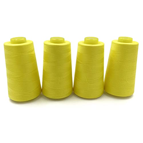 4 Cones of 3000 Yards Each Spool Thread for All Purpose (36000 Foot)