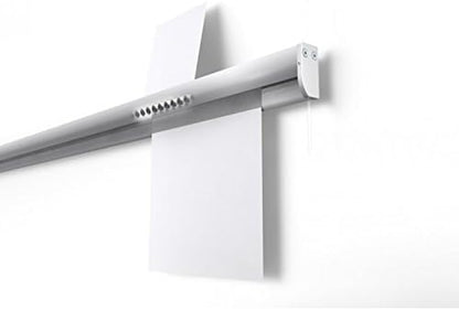STAS Paper Rail 78.7'' - Wall-Mounted Display for Posters, Photos, Memos, and Drawings - Silver
