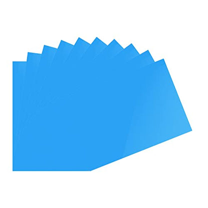 10Pcs Correction Gel Light Filter Overlay Transparent Plastic PVC Sheets Blue for Photo