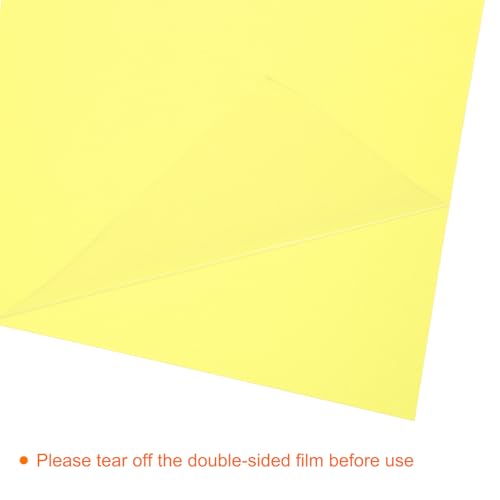 4Pcs A4 Gel Light Lighting Filter Overlay Transparent Color Correction Plastic Vinyl PVC Sheets Photography Television Yellow (4 Count)