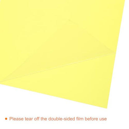 4Pcs A4 Gel Light Lighting Filter Overlay Transparent Color Correction Plastic Vinyl PVC Sheets Photography Television Yellow (4 Count)