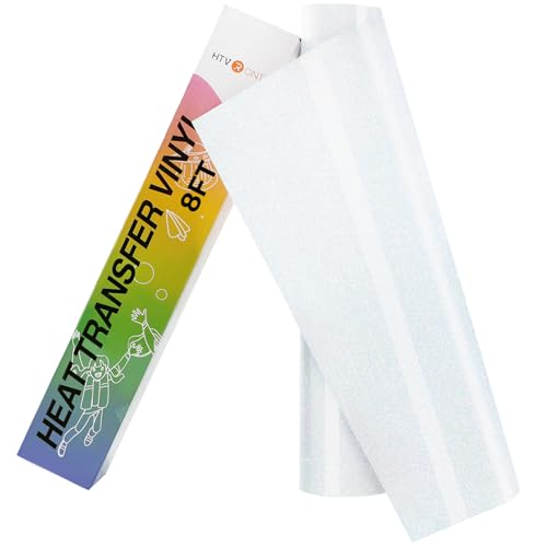 White Glitter HTV Vinyl Roll