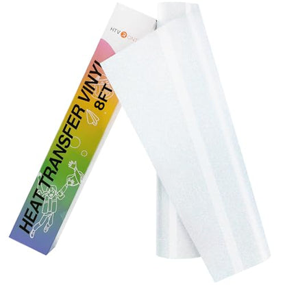 White Glitter HTV Vinyl Roll